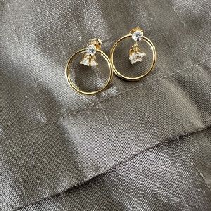 Gold tone earrings